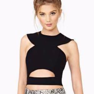 Black Nasty Gal Crop Top